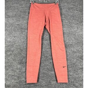 Nike Leggings Womens Medium Red Dri Fit Workout Training Active Gym Run Lift